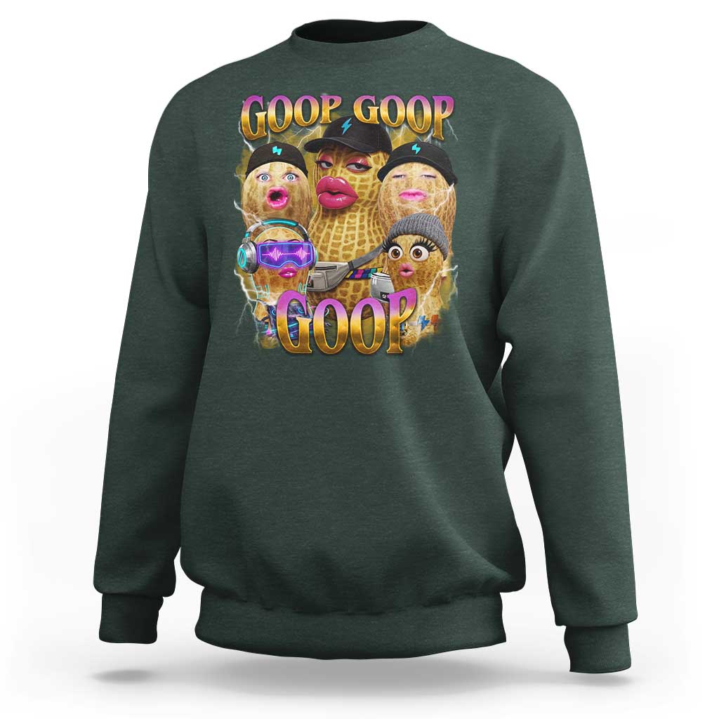Funny Burnt Peanut Goop Sweatshirt Bungulato 90s Bootleg Meme Trendy