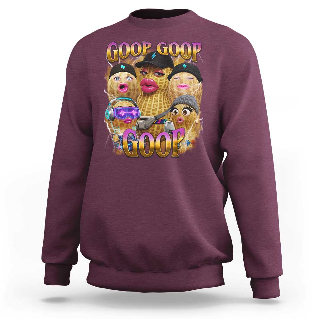 Funny Burnt Peanut Goop Sweatshirt Bungulato 90s Bootleg Meme Trendy