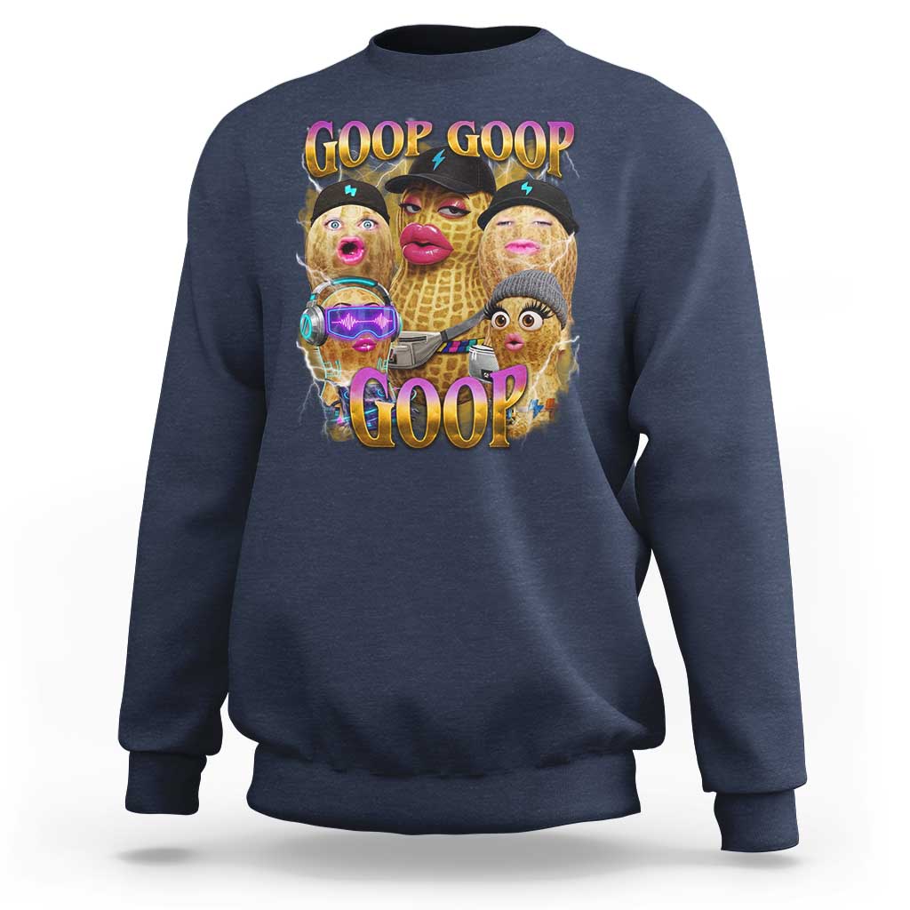 Funny Burnt Peanut Goop Sweatshirt Bungulato 90s Bootleg Meme Trendy