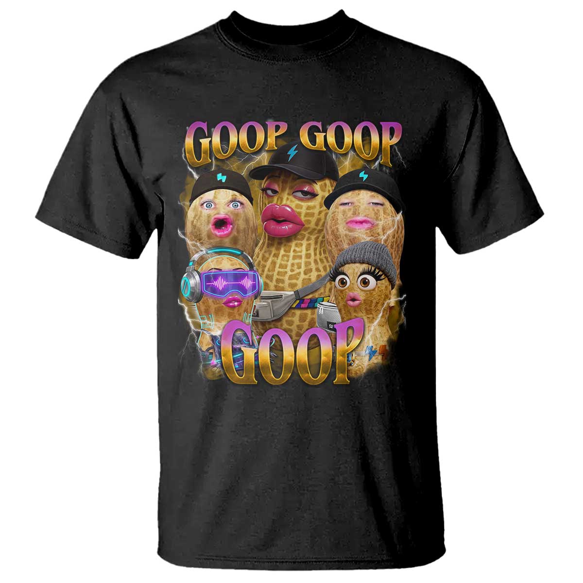 Funny Burnt Peanut Goop T Shirt Bungulato 90s Bootleg Meme Trendy