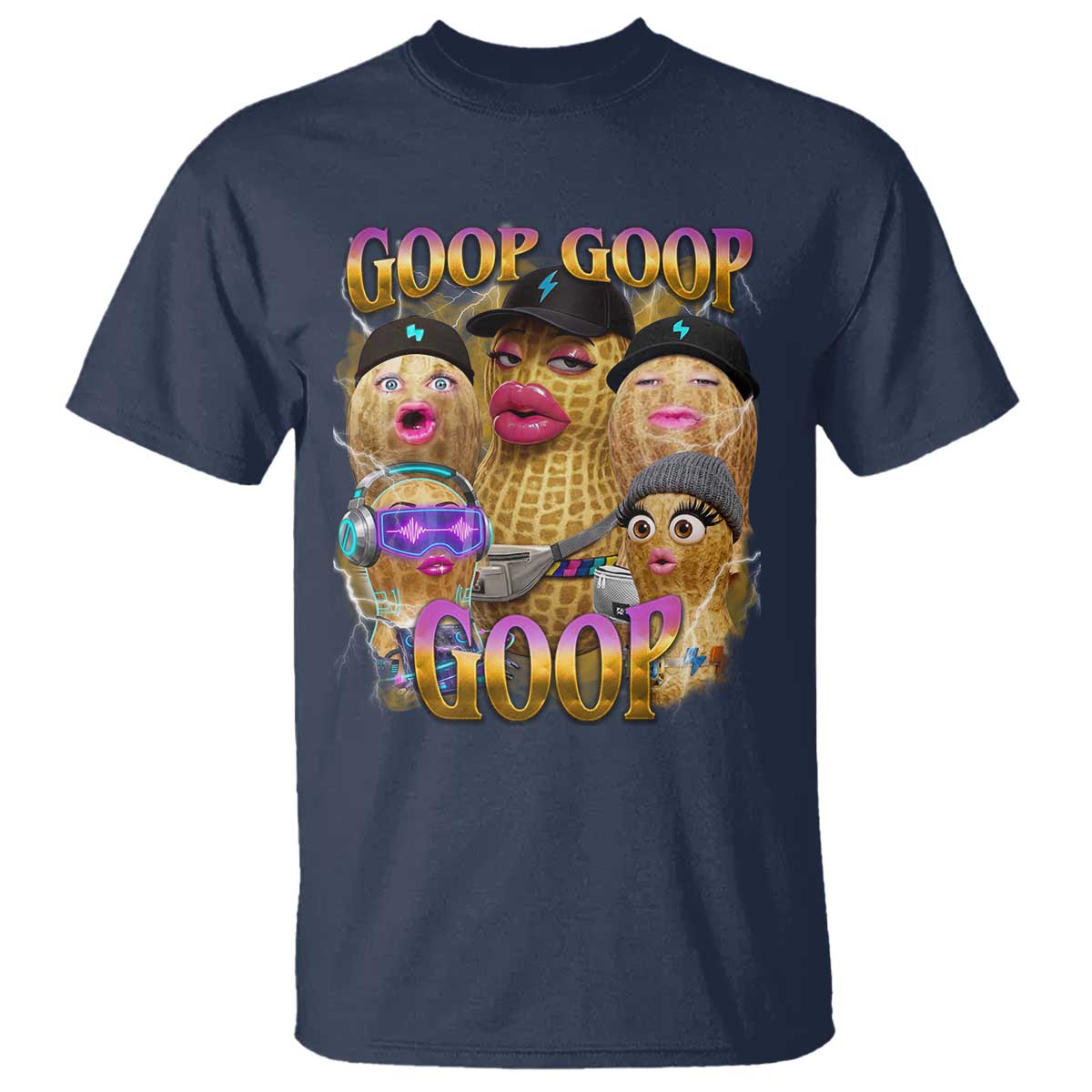 Funny Burnt Peanut Goop T Shirt Bungulato 90s Bootleg Meme Trendy