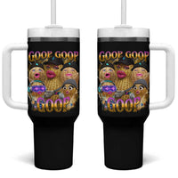 Funny Burnt Peanut Goop Tumbler With Handle Bungulato 90s Bootleg Meme Trendy