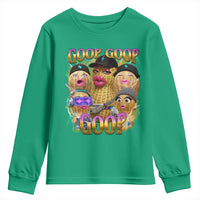 Funny Burnt Peanut Goop Youth Sweatshirt Bungulato 90s Bootleg Meme Trendy