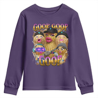 Funny Burnt Peanut Goop Youth Sweatshirt Bungulato 90s Bootleg Meme Trendy