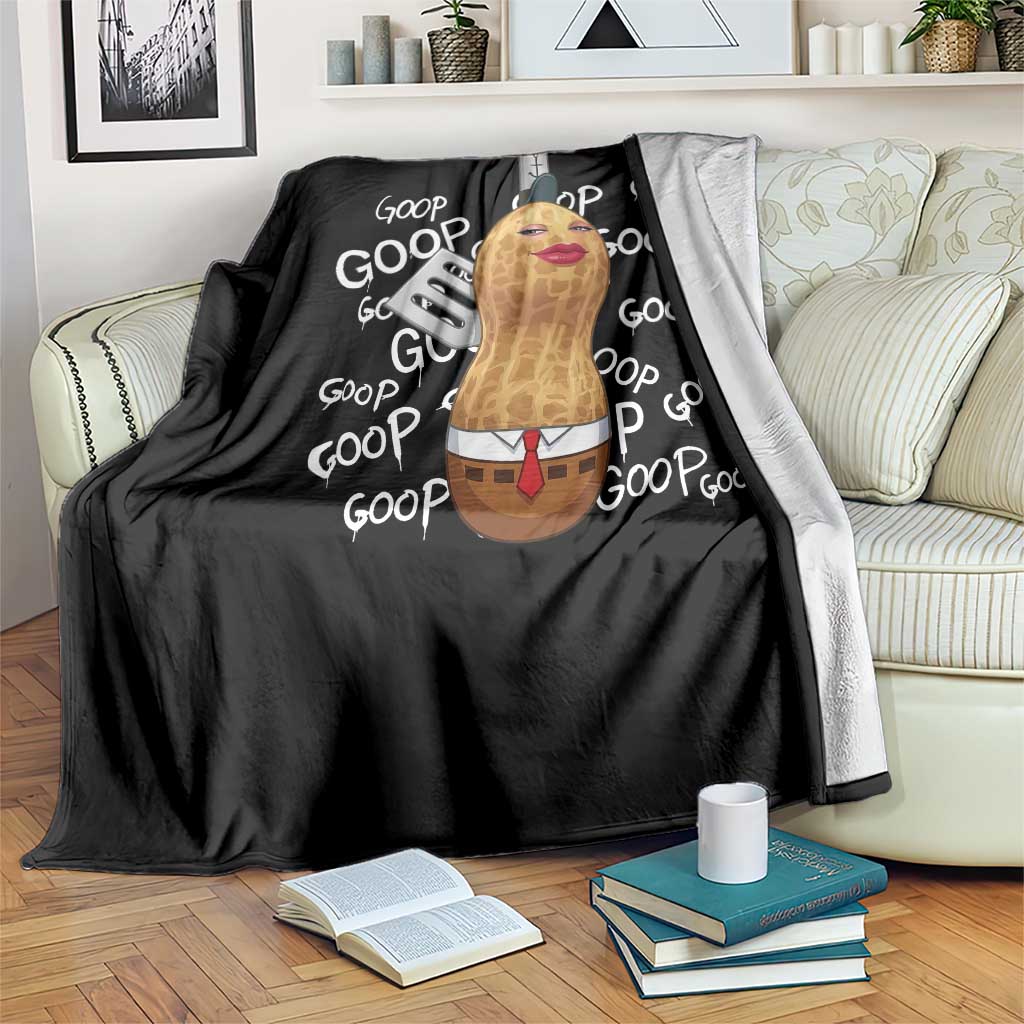 Funny Burnt Peanut Bungulator Throw Blanket Mhmmm Goop Goop