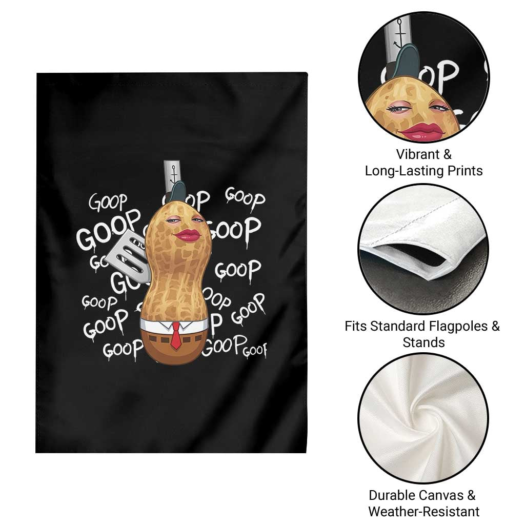 Funny Burnt Peanut Bungulator Garden Flag Mhmmm Goop Goop