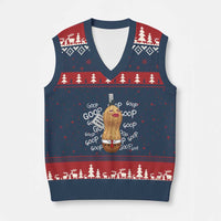 Funny Burnt Peanut Bungulator V-Neck Knit Sweater Vest Mhmmm Goop Goop