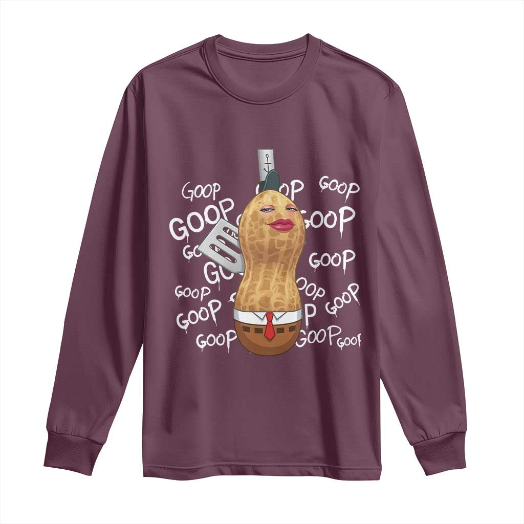 Funny Burnt Peanut Bungulator Long Sleeve Shirt Mhmmm Goop Goop