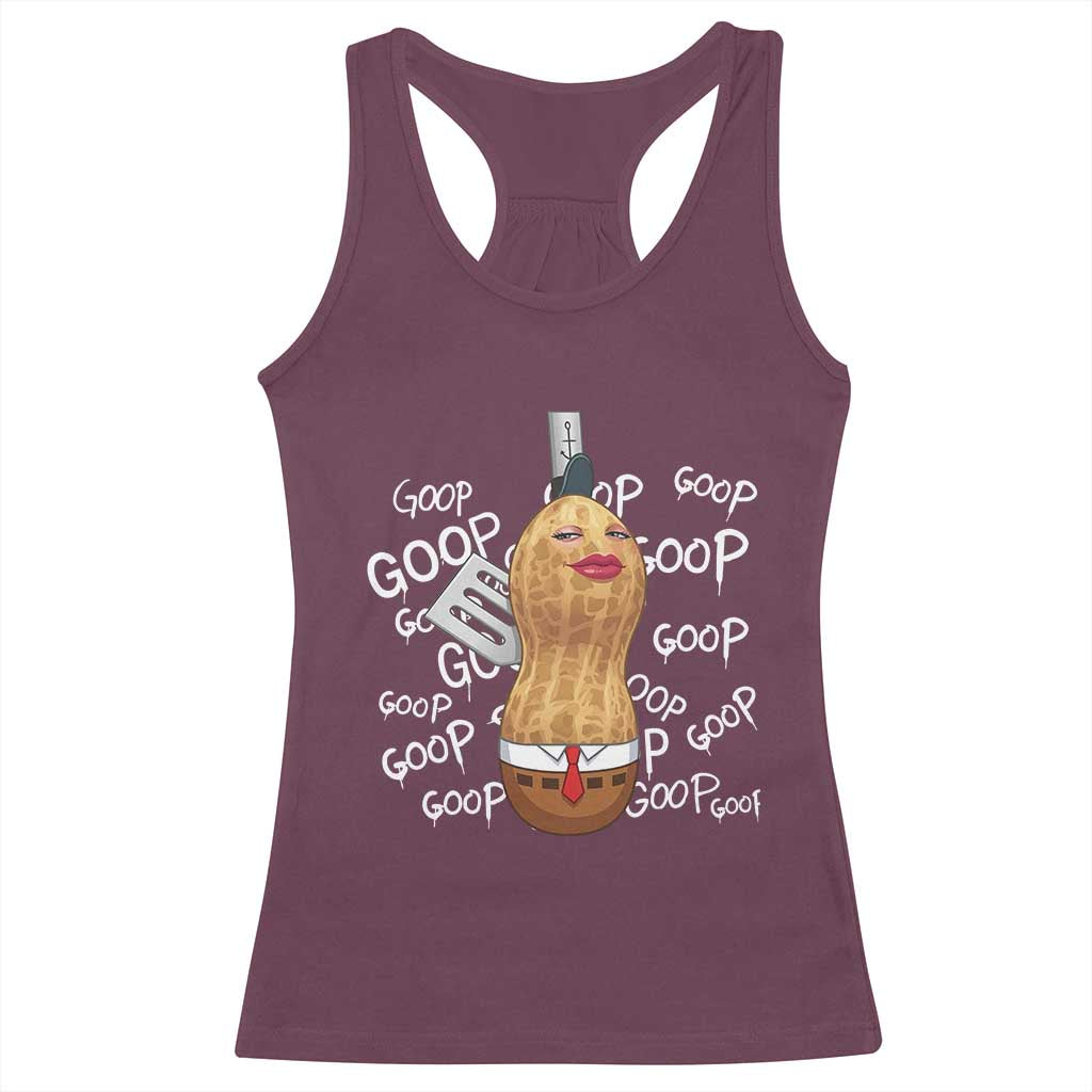 Funny Burnt Peanut Bungulator Racerback Tank Top Mhmmm Goop Goop