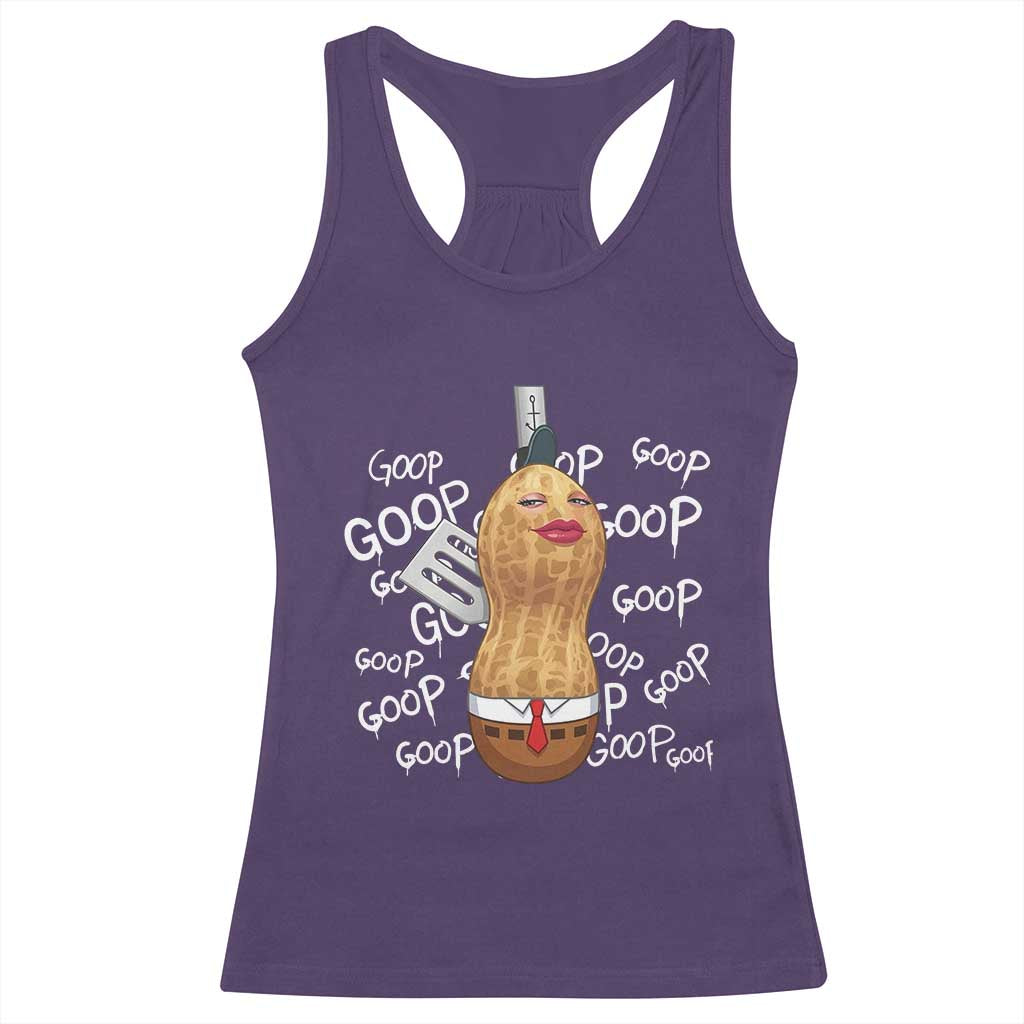 Funny Burnt Peanut Bungulator Racerback Tank Top Mhmmm Goop Goop