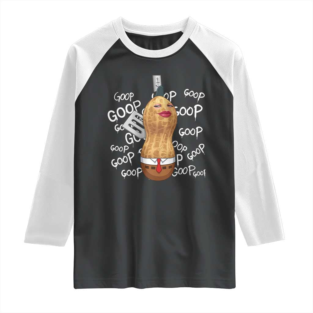 Funny Burnt Peanut Bungulator Raglan Shirt Mhmmm Goop Goop