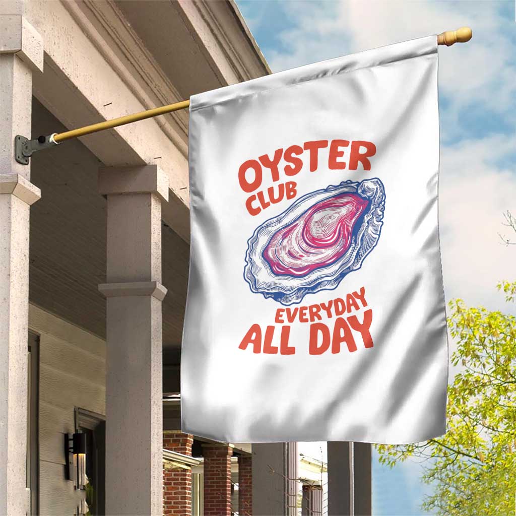 Oyster Club Garden Flag Retro Summer Beach Vacation Gift