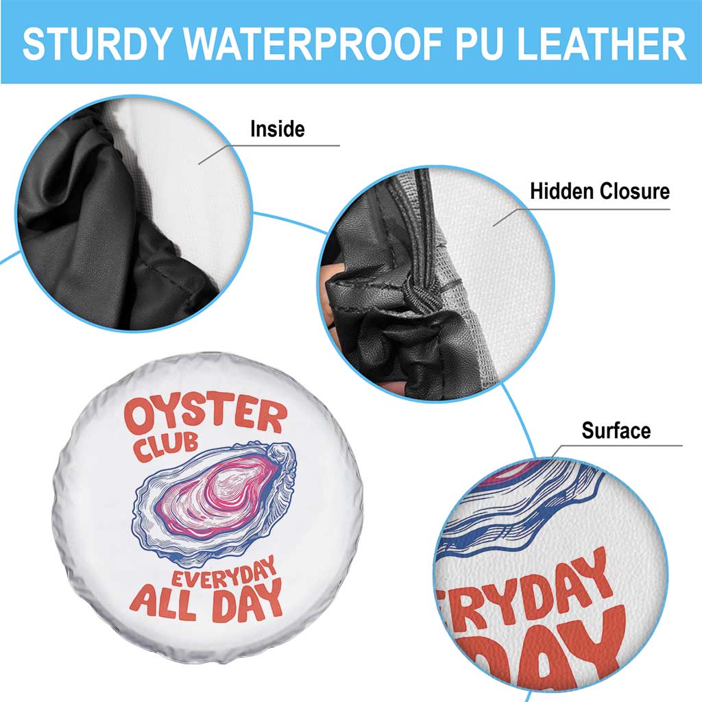 Oyster Club Spare Tire Cover Retro Summer Beach Vacation Gift