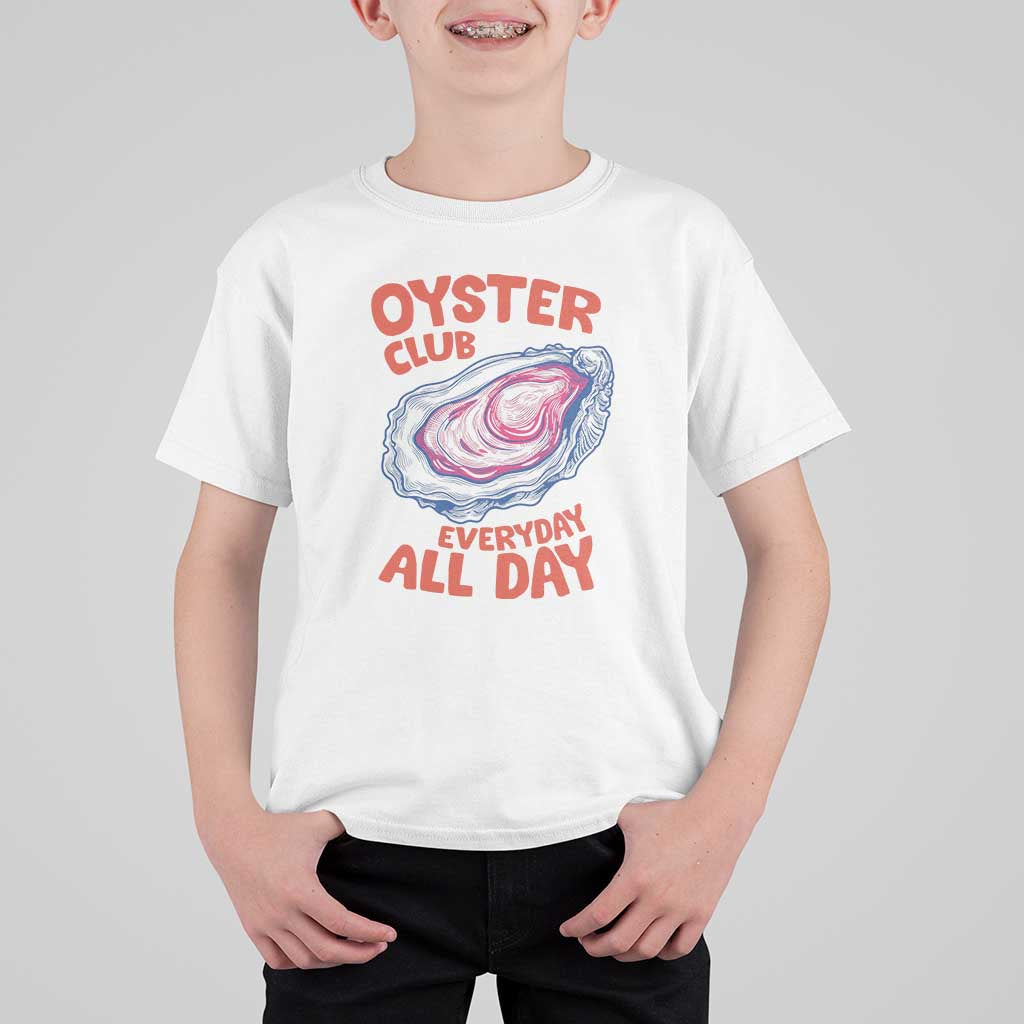 Oyster Club T Shirt For Kid Retro Summer Beach Vacation Gift