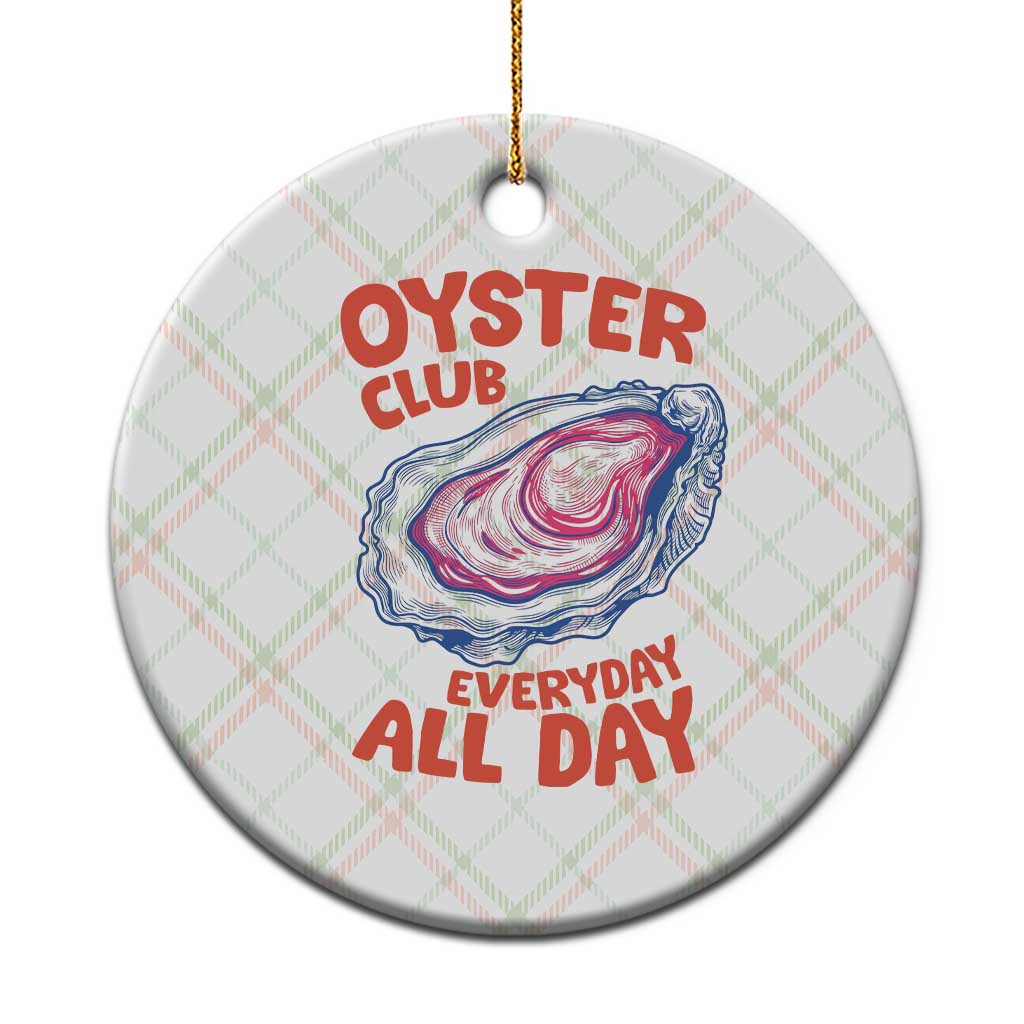 Oyster Club Ceramic Ornament Retro Summer Beach Vacation Gift