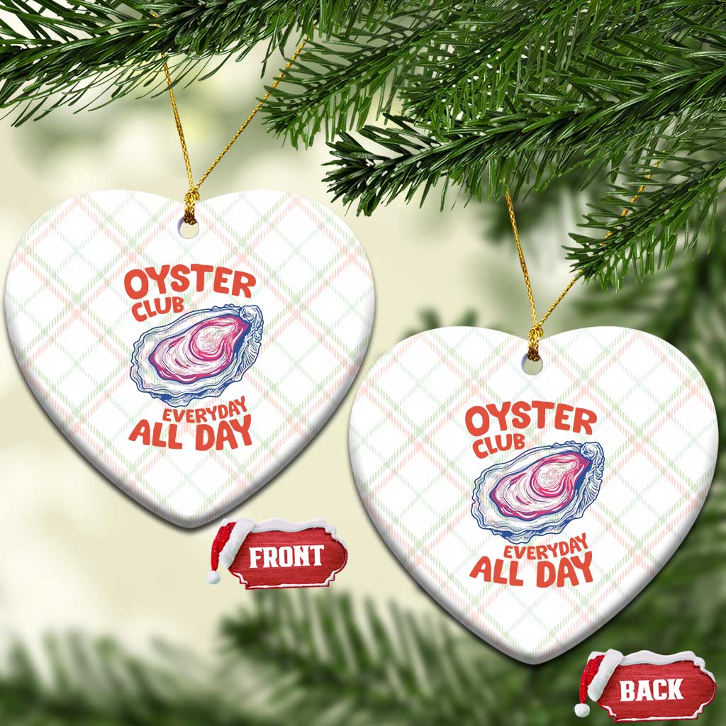 Oyster Club Ceramic Ornament Retro Summer Beach Vacation Gift