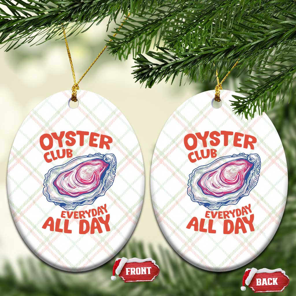 Oyster Club Ceramic Ornament Retro Summer Beach Vacation Gift