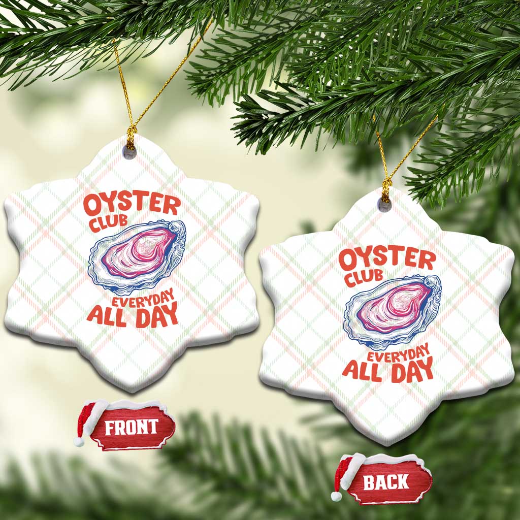 Oyster Club Ceramic Ornament Retro Summer Beach Vacation Gift