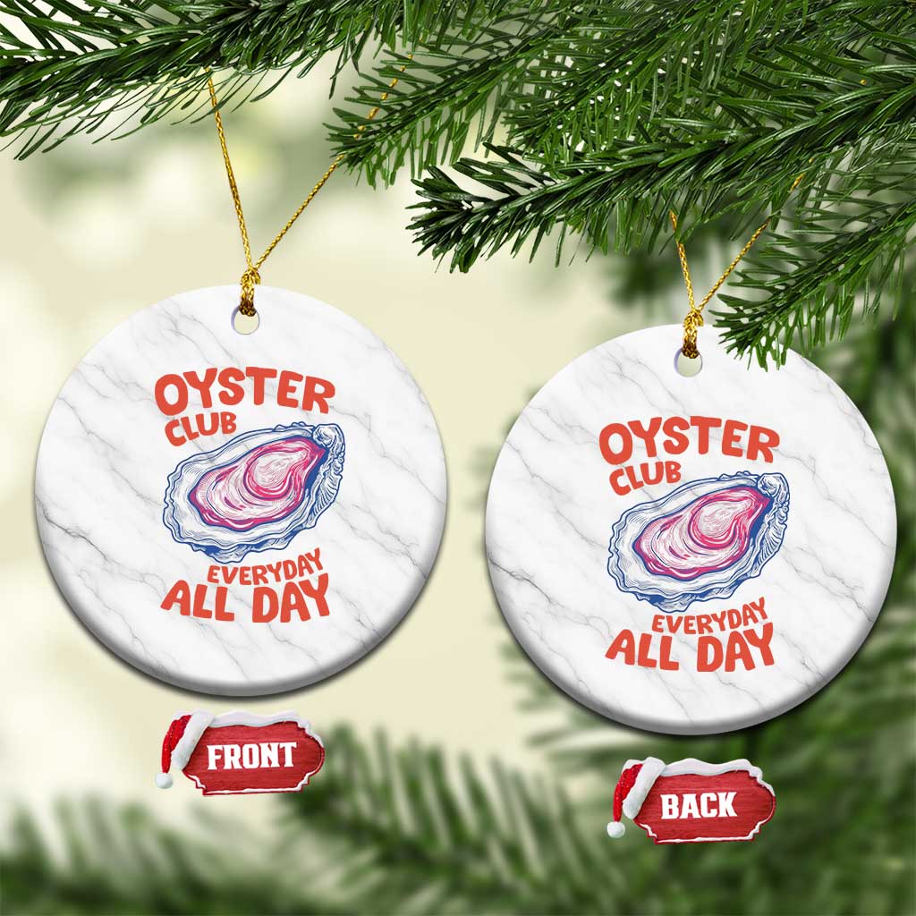Oyster Club Ceramic Ornament Retro Summer Beach Vacation Gift