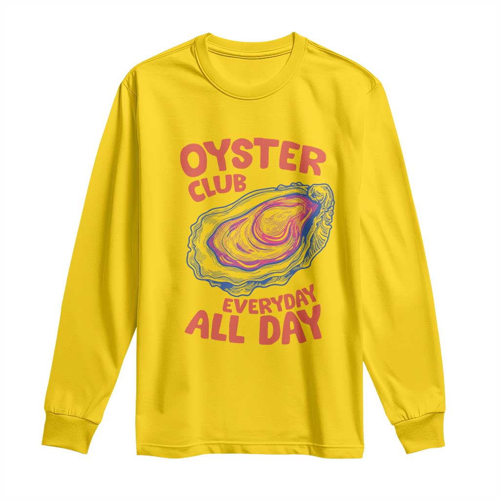 Oyster Club Long Sleeve Shirt Retro Summer Beach Vacation Gift