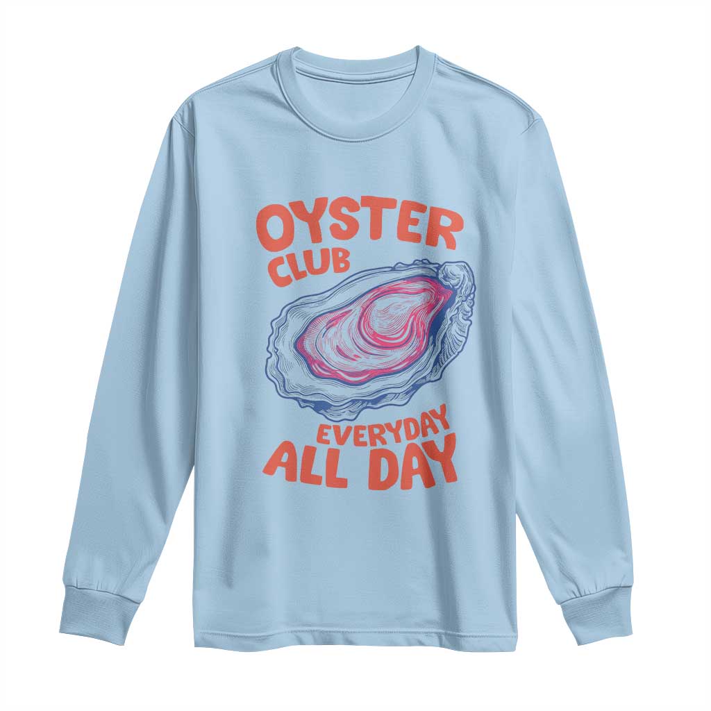 Oyster Club Long Sleeve Shirt Retro Summer Beach Vacation Gift