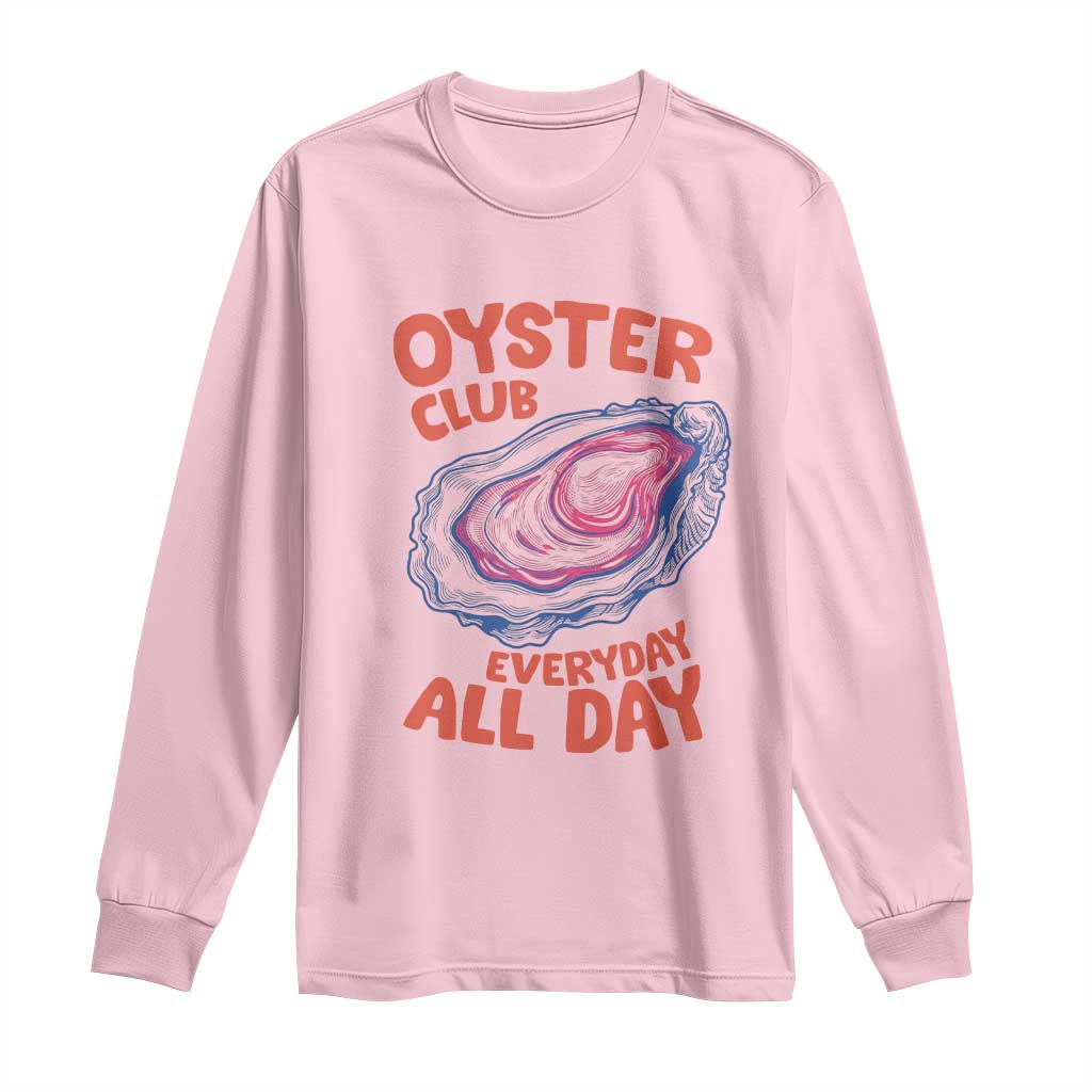 Oyster Club Long Sleeve Shirt Retro Summer Beach Vacation Gift