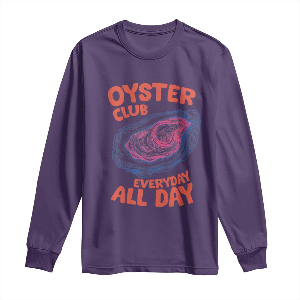 Oyster Club Long Sleeve Shirt Retro Summer Beach Vacation Gift