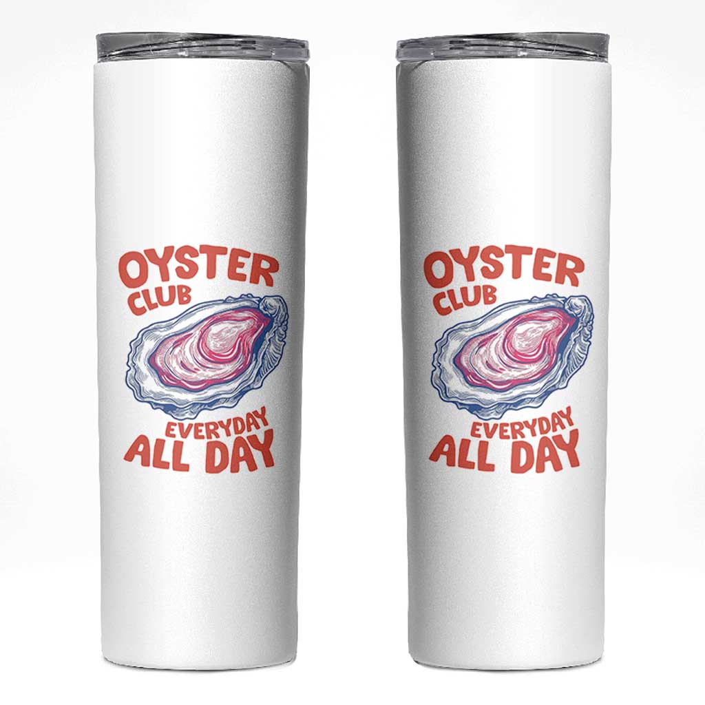 Oyster Club Skinny Tumbler Retro Summer Beach Vacation Gift