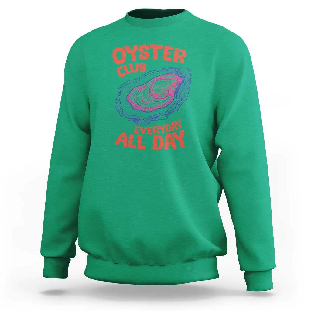 Oyster Club Sweatshirt Retro Summer Beach Vacation Gift