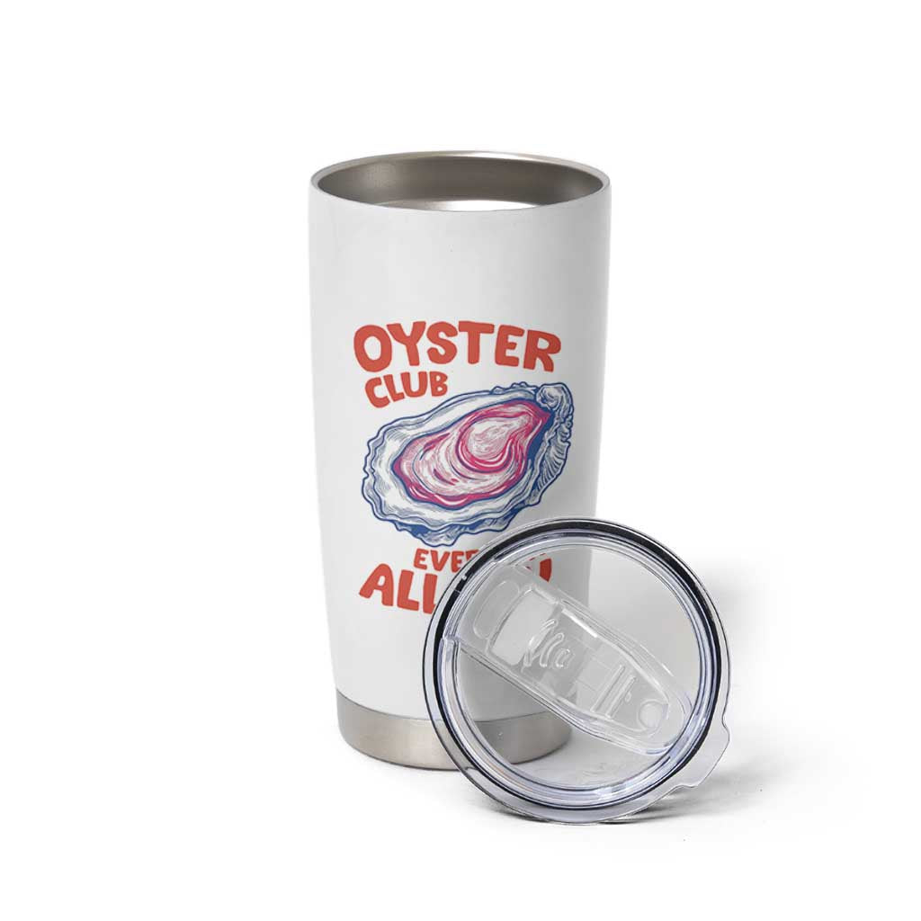 Oyster Club Tumbler Cup Retro Summer Beach Vacation Gift