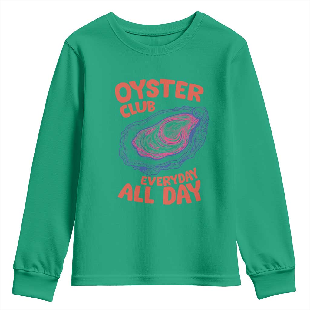 Oyster Club Youth Sweatshirt Retro Summer Beach Vacation Gift