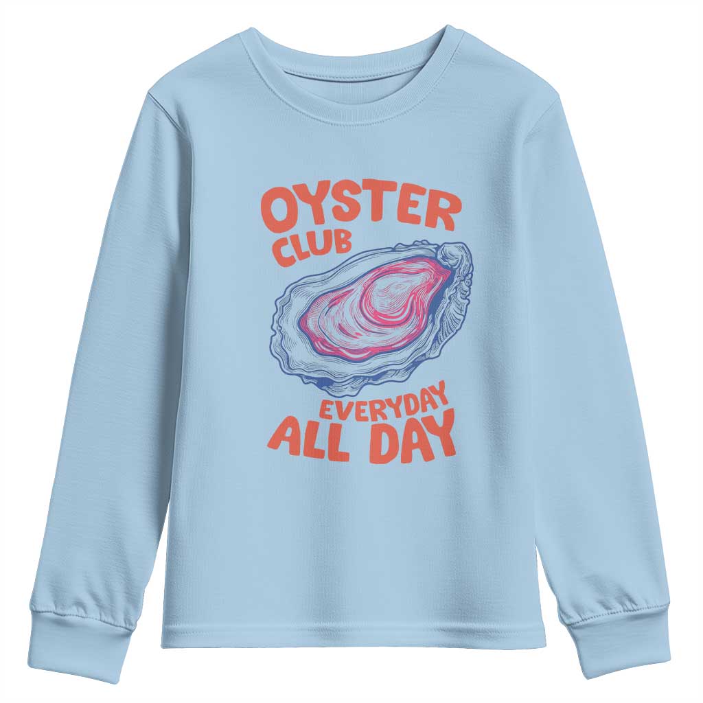 Oyster Club Youth Sweatshirt Retro Summer Beach Vacation Gift