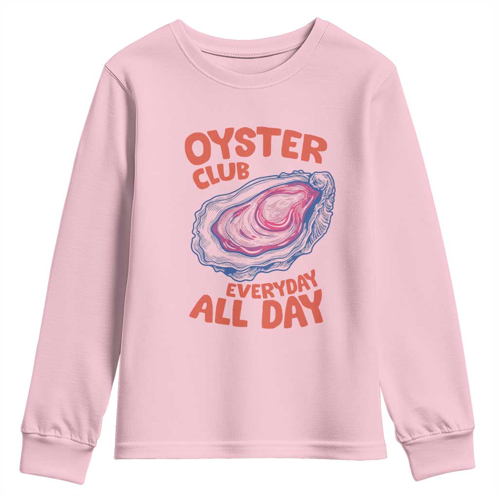 Oyster Club Youth Sweatshirt Retro Summer Beach Vacation Gift