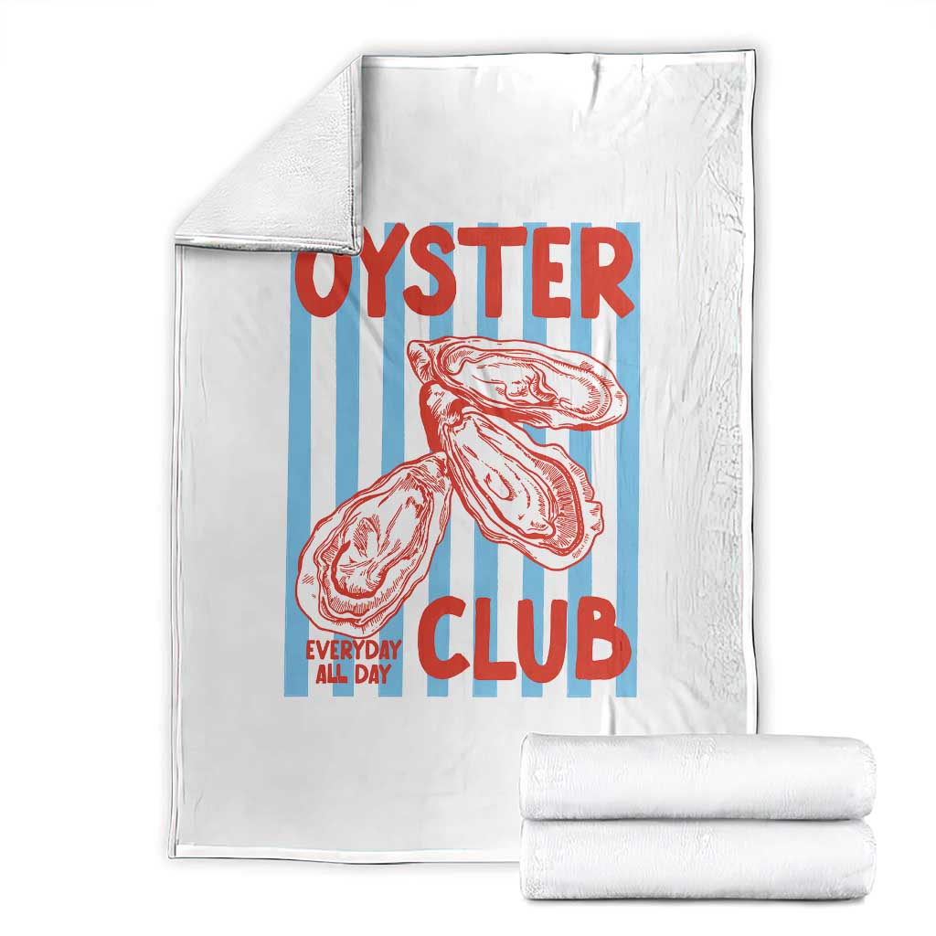 Oyster Club Throw Blanket Coastal Girls Trip Beach Vacation Gift