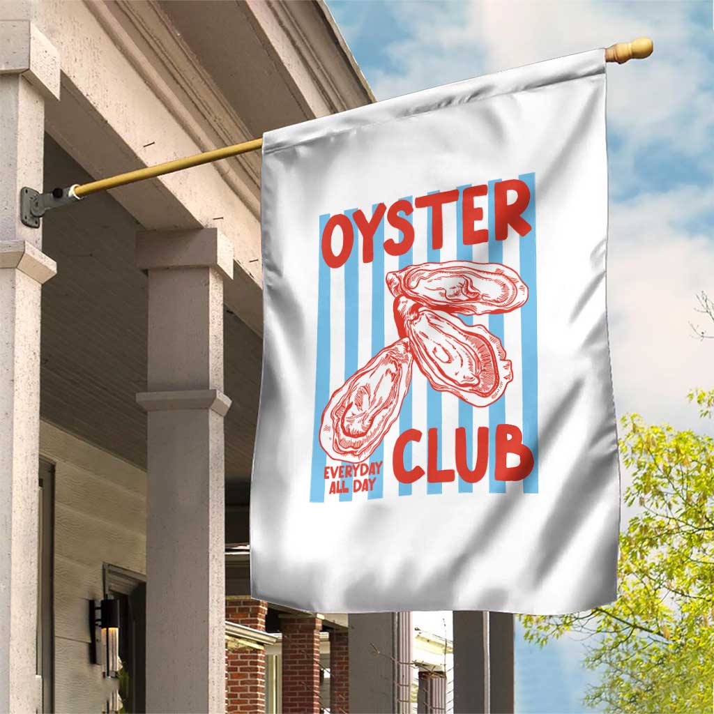 Oyster Club Garden Flag Coastal Girls Trip Beach Vacation Gift