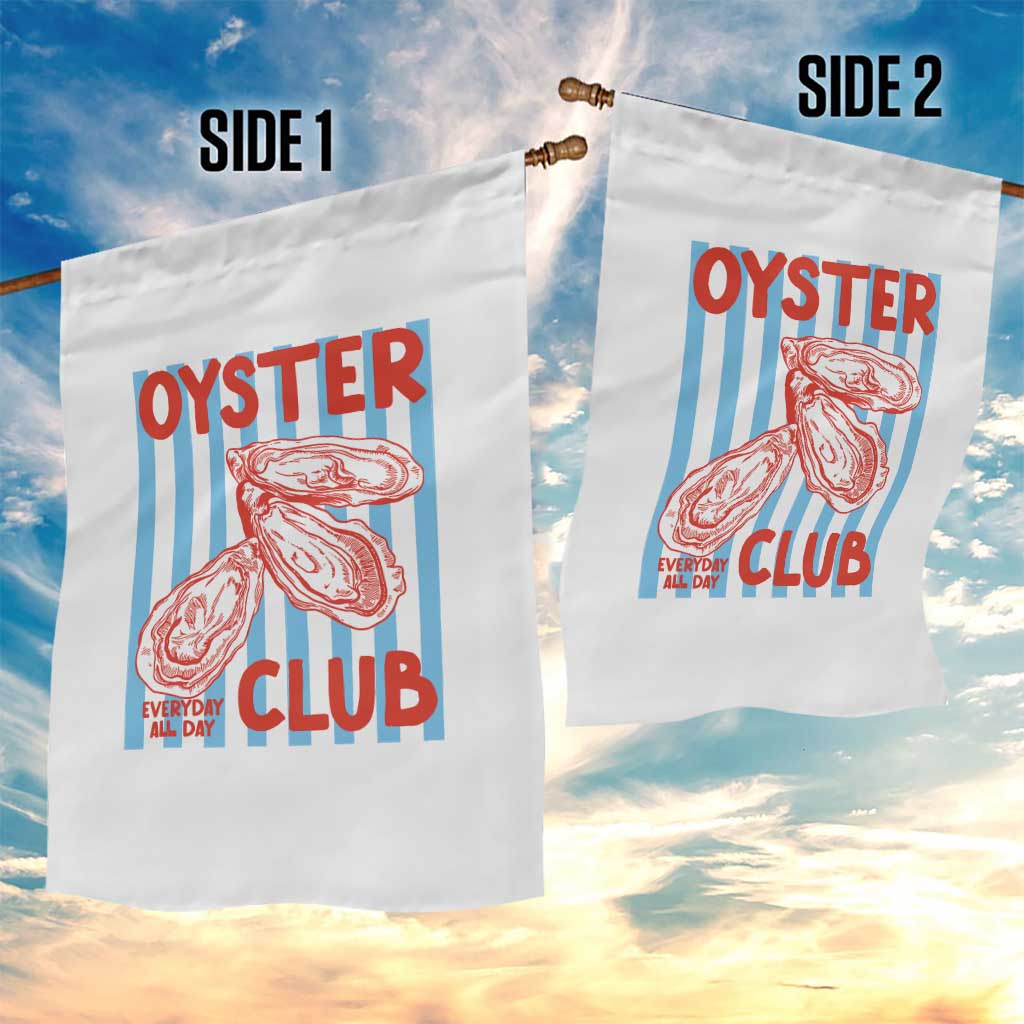Oyster Club Garden Flag Coastal Girls Trip Beach Vacation Gift