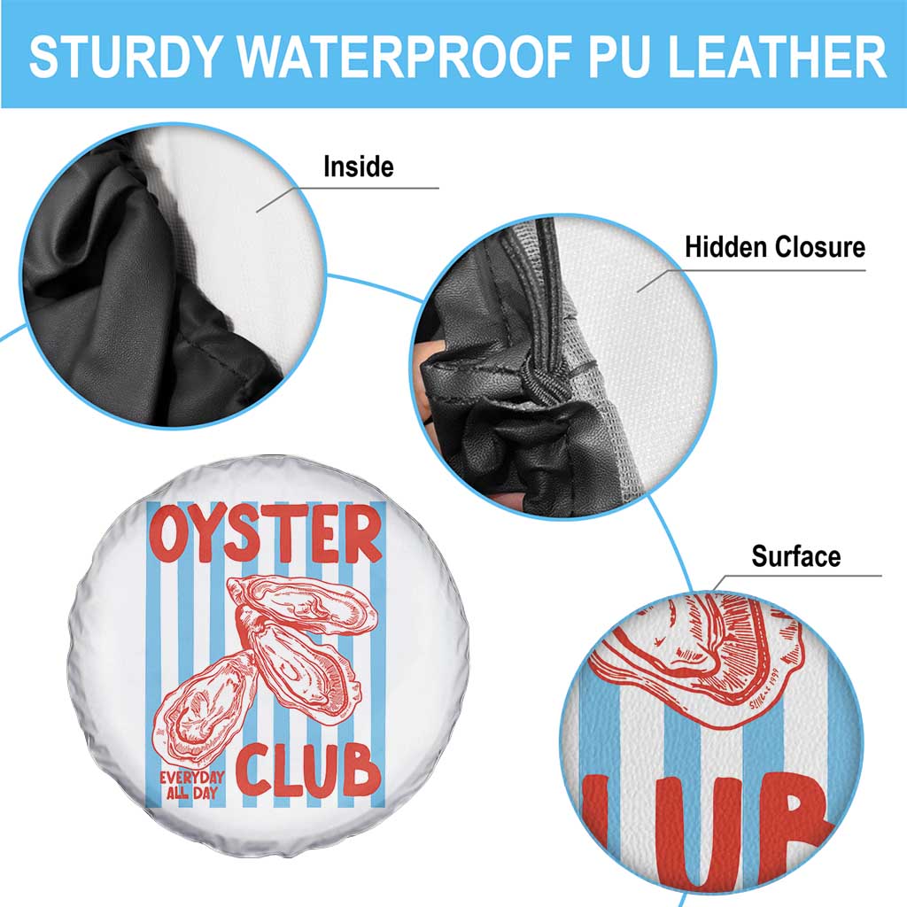 Oyster Club Spare Tire Cover Coastal Girls Trip Beach Vacation Gift