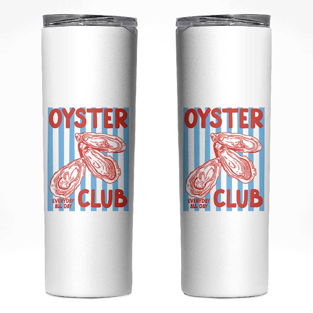 Oyster Club Skinny Tumbler Coastal Girls Trip Beach Vacation Gift