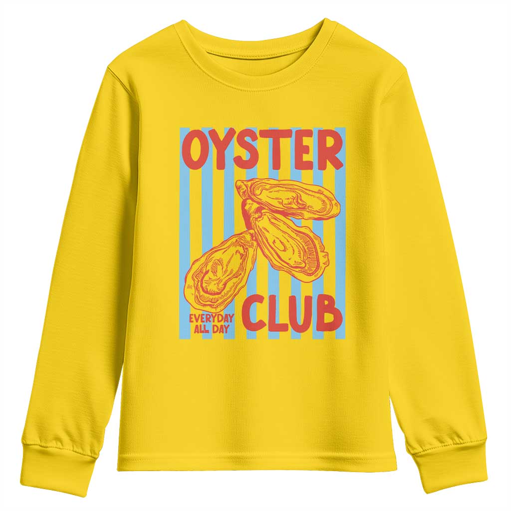 Oyster Club Youth Sweatshirt Coastal Girls Trip Beach Vacation Gift