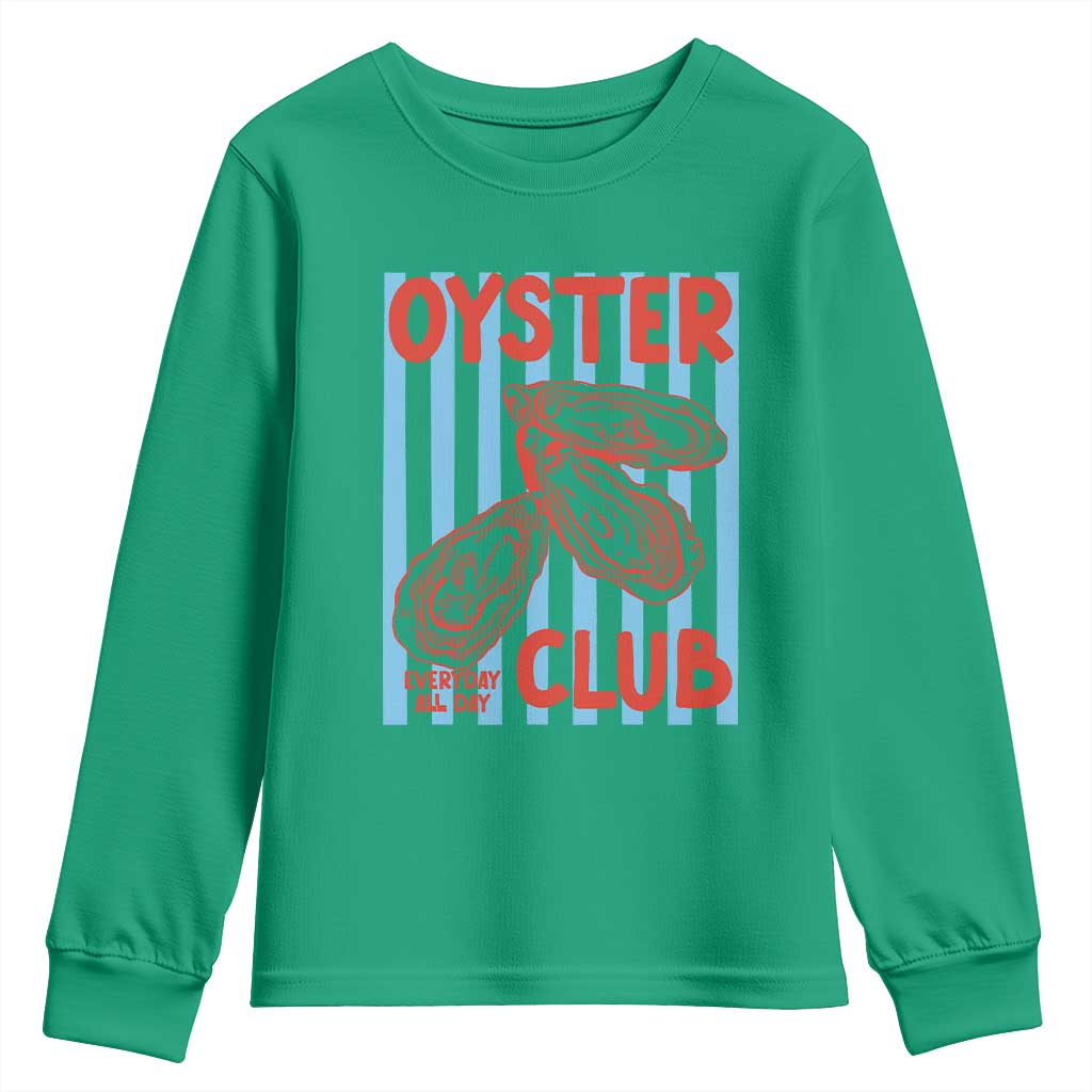 Oyster Club Youth Sweatshirt Coastal Girls Trip Beach Vacation Gift