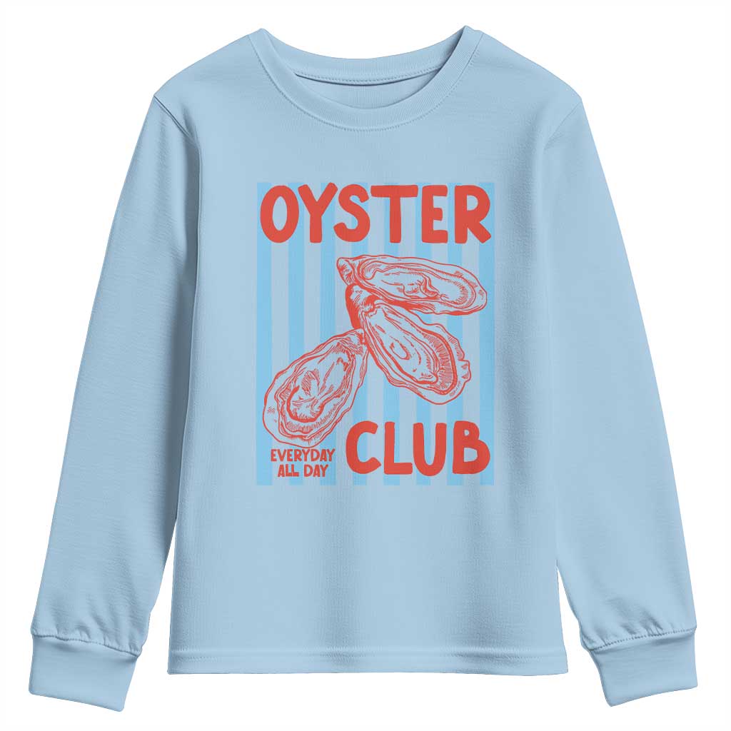 Oyster Club Youth Sweatshirt Coastal Girls Trip Beach Vacation Gift