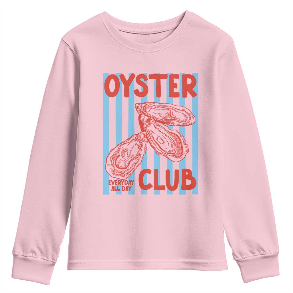 Oyster Club Youth Sweatshirt Coastal Girls Trip Beach Vacation Gift
