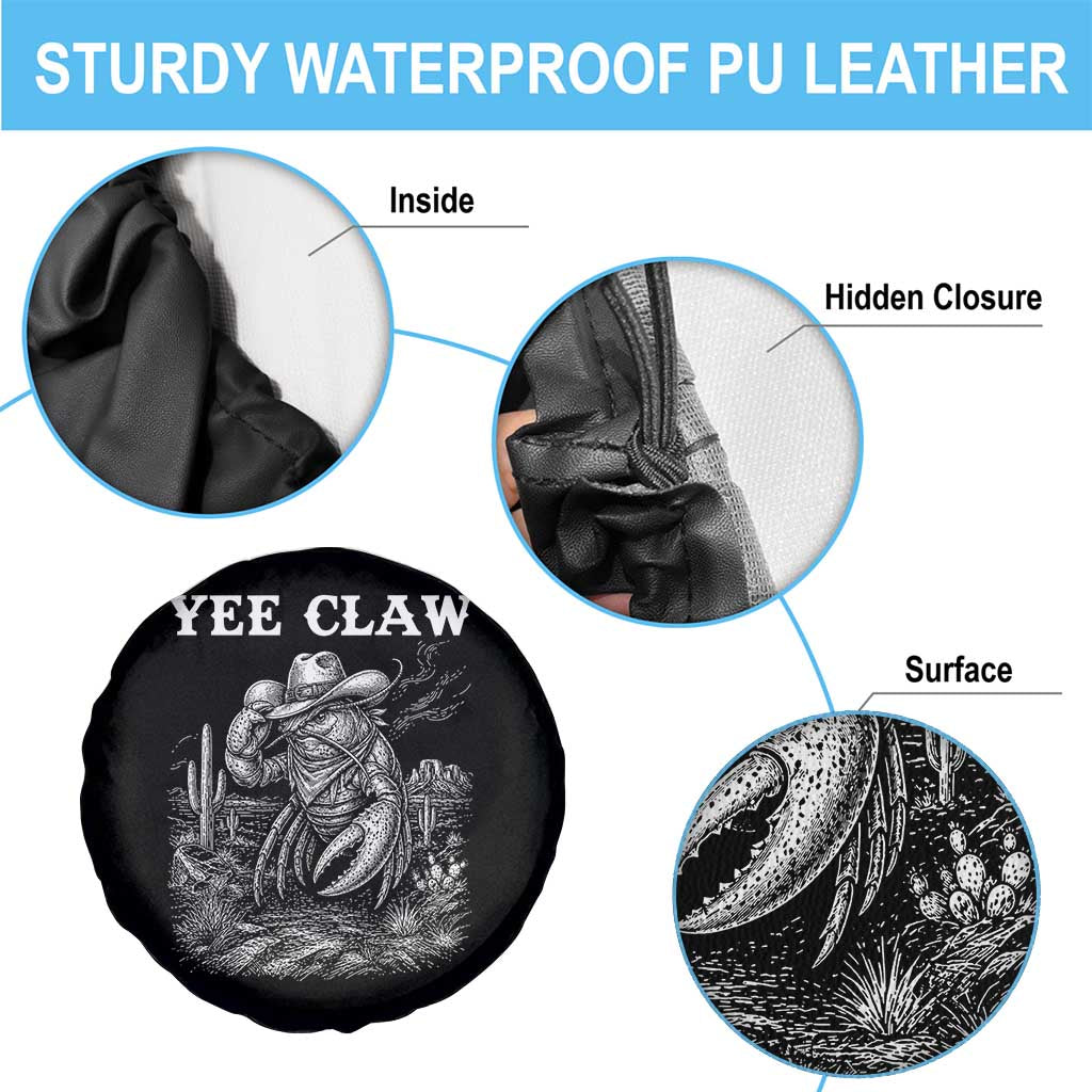 Yee Claw Lobster Spare Tire Cover Funny Crawfish Western Meme
