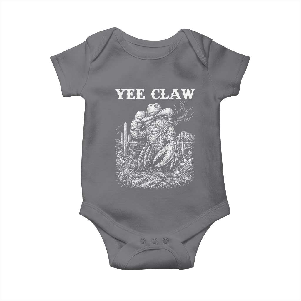 Yee Claw Lobster Baby Onesie Funny Crawfish Western Meme