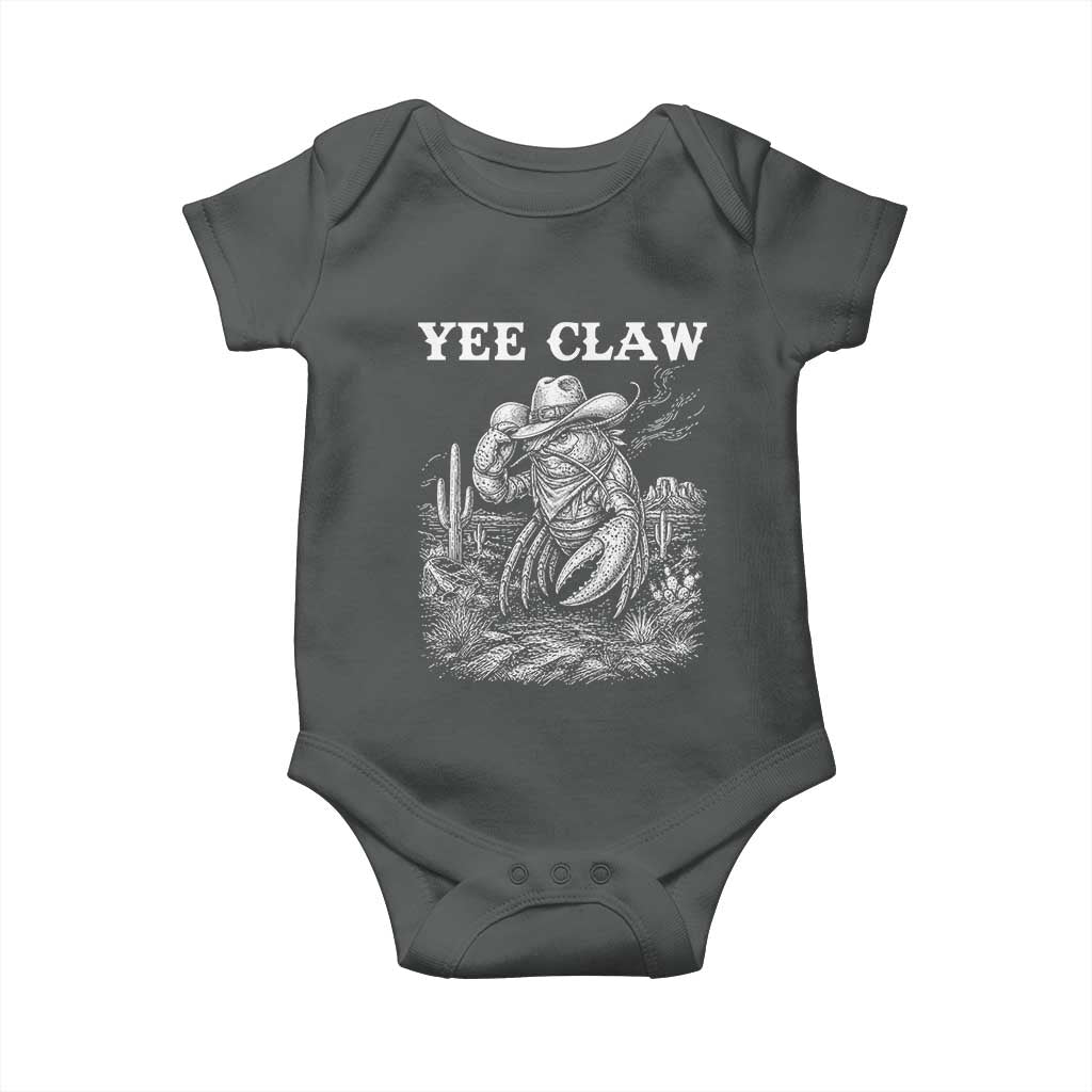 Yee Claw Lobster Baby Onesie Funny Crawfish Western Meme