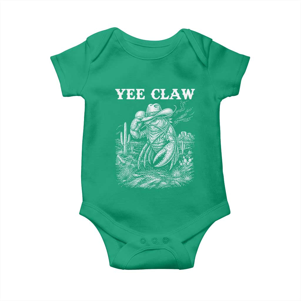 Yee Claw Lobster Baby Onesie Funny Crawfish Western Meme