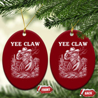 Yee Claw Lobster Ceramic Ornament Funny Crawfish Western Meme