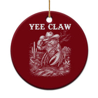 Yee Claw Lobster Ceramic Ornament Funny Crawfish Western Meme