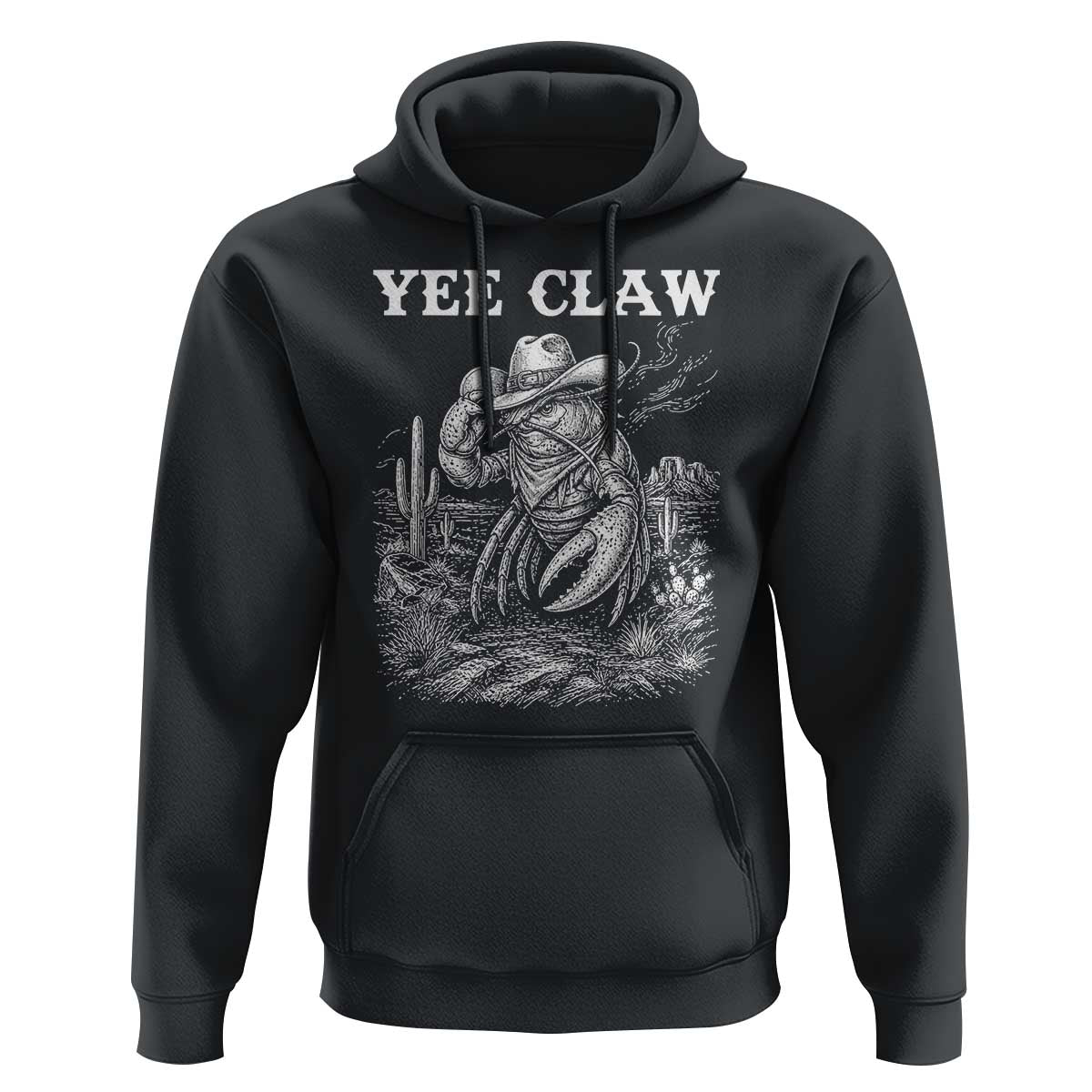 Yee Claw Lobster Hoodie Funny Crawfish Western Meme