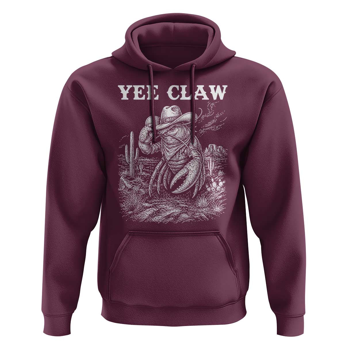 Yee Claw Lobster Hoodie Funny Crawfish Western Meme